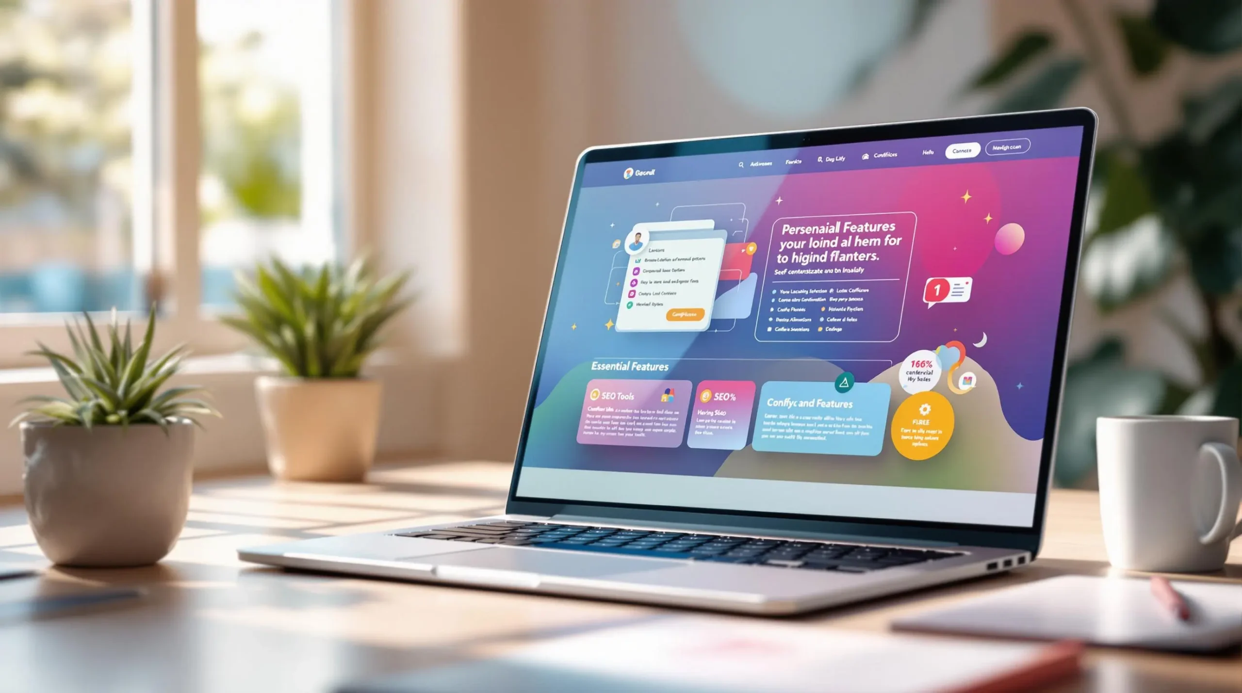 saas landing page template