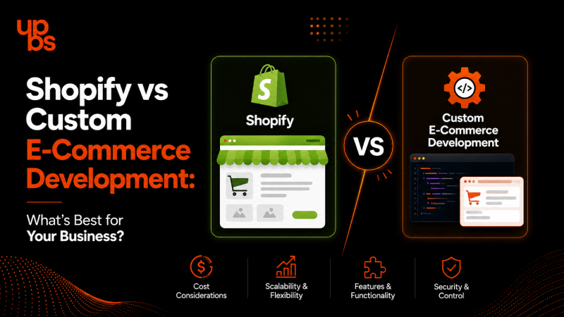 Shopify vs custom e-commerce development comparison for online businesses